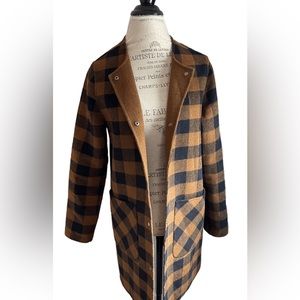 Tahari Long Plaid Coat